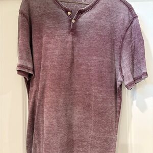 Lucky Brand Short Sleeve Henley - Faded Burgundy